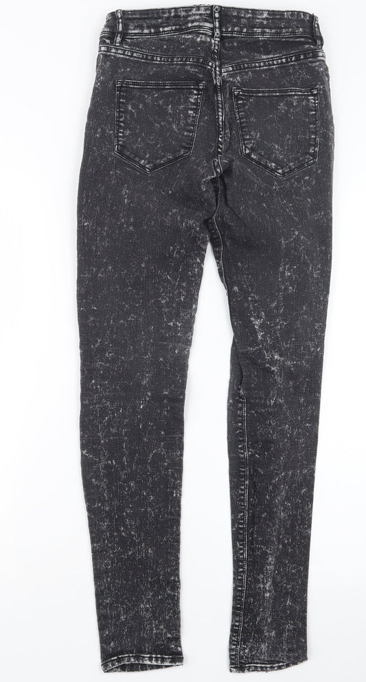 Divided by H&M Womens Black  Denim Straight Jeans Size 8 L30 in
