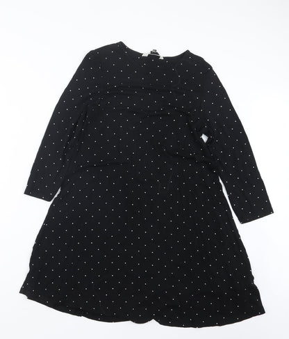F&F Womens Black Polka Dot  Mini  Size 8
