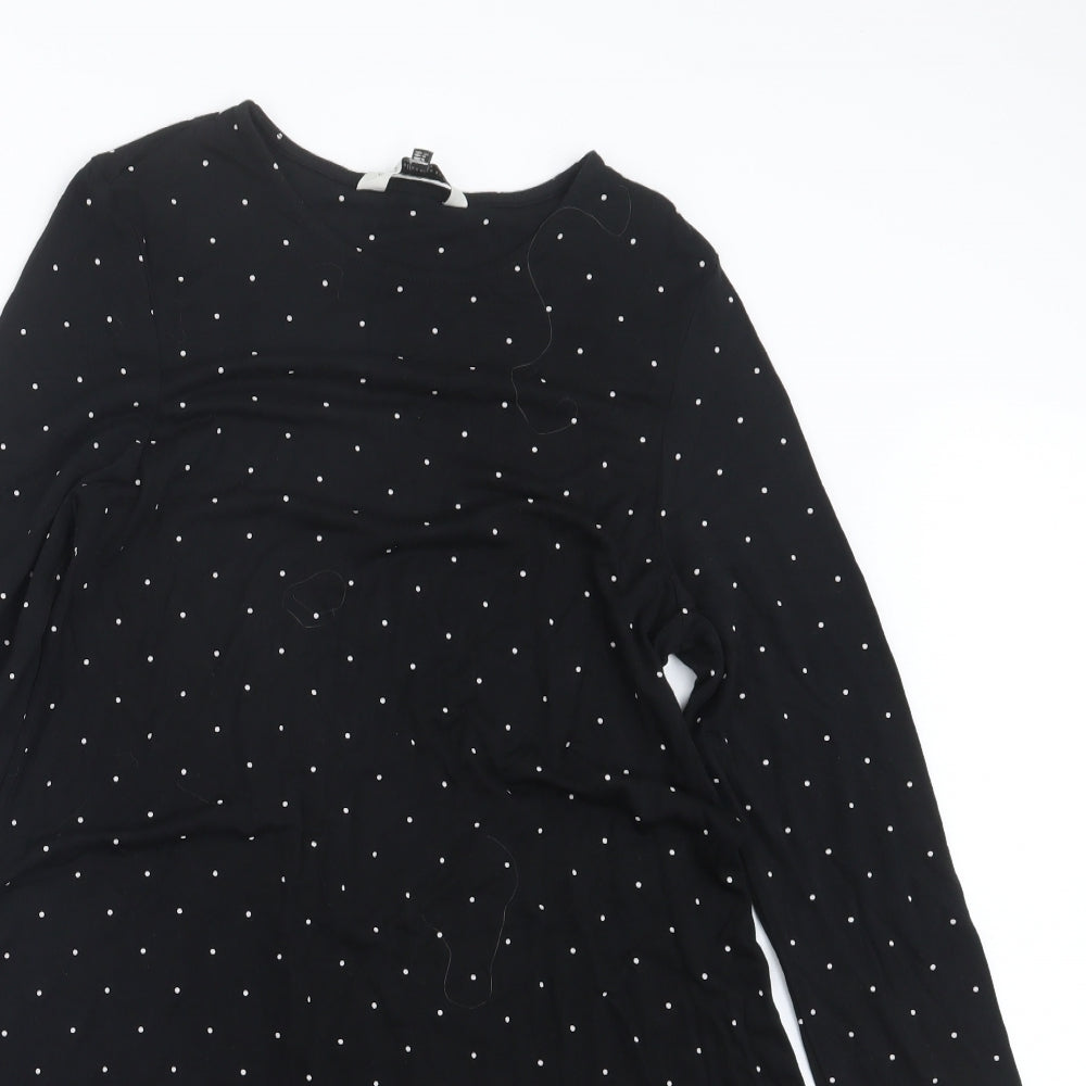 F&F Womens Black Polka Dot  Mini  Size 8