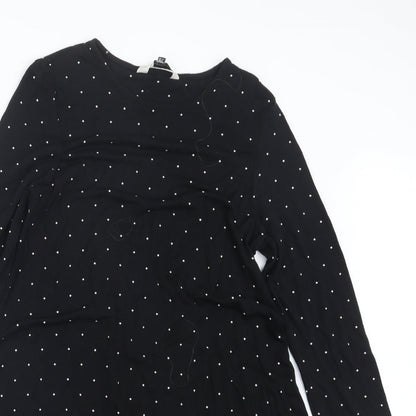 F&F Womens Black Polka Dot  Mini  Size 8