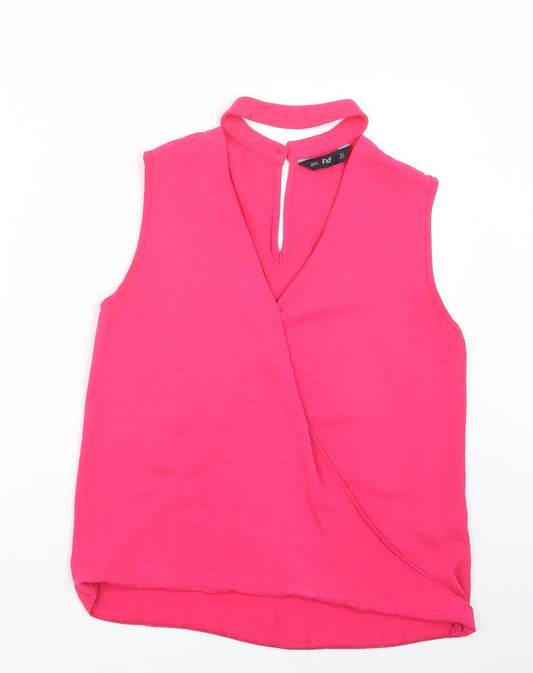 F&F Womens Pink   Basic Blouse Size 8