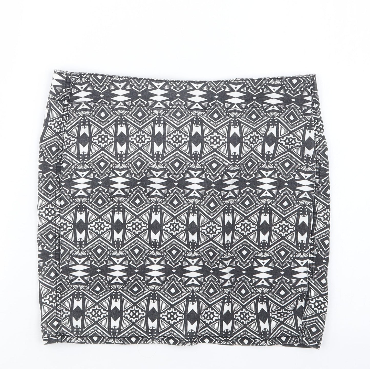 Divided by H&M Womens Black Geometric  Straight & Pencil Skirt Size 8