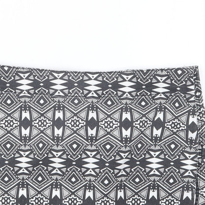 Divided by H&M Womens Black Geometric  Straight & Pencil Skirt Size 8