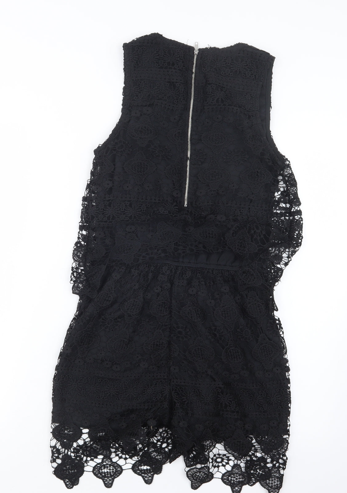 Rebellion Womens Black  Lace Playsuit One-Piece Size M