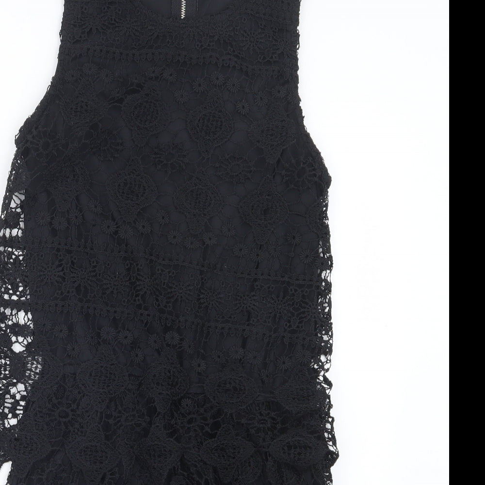 Rebellion Womens Black  Lace Playsuit One-Piece Size M