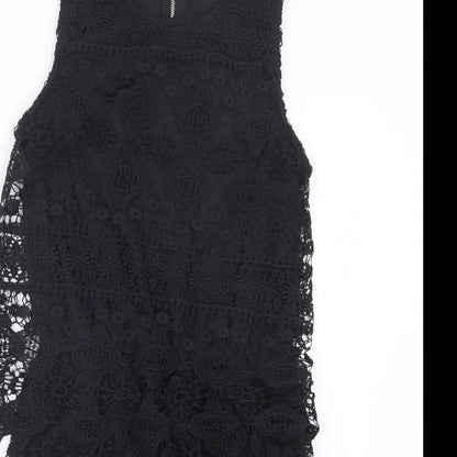 Rebellion Womens Black  Lace Playsuit One-Piece Size M