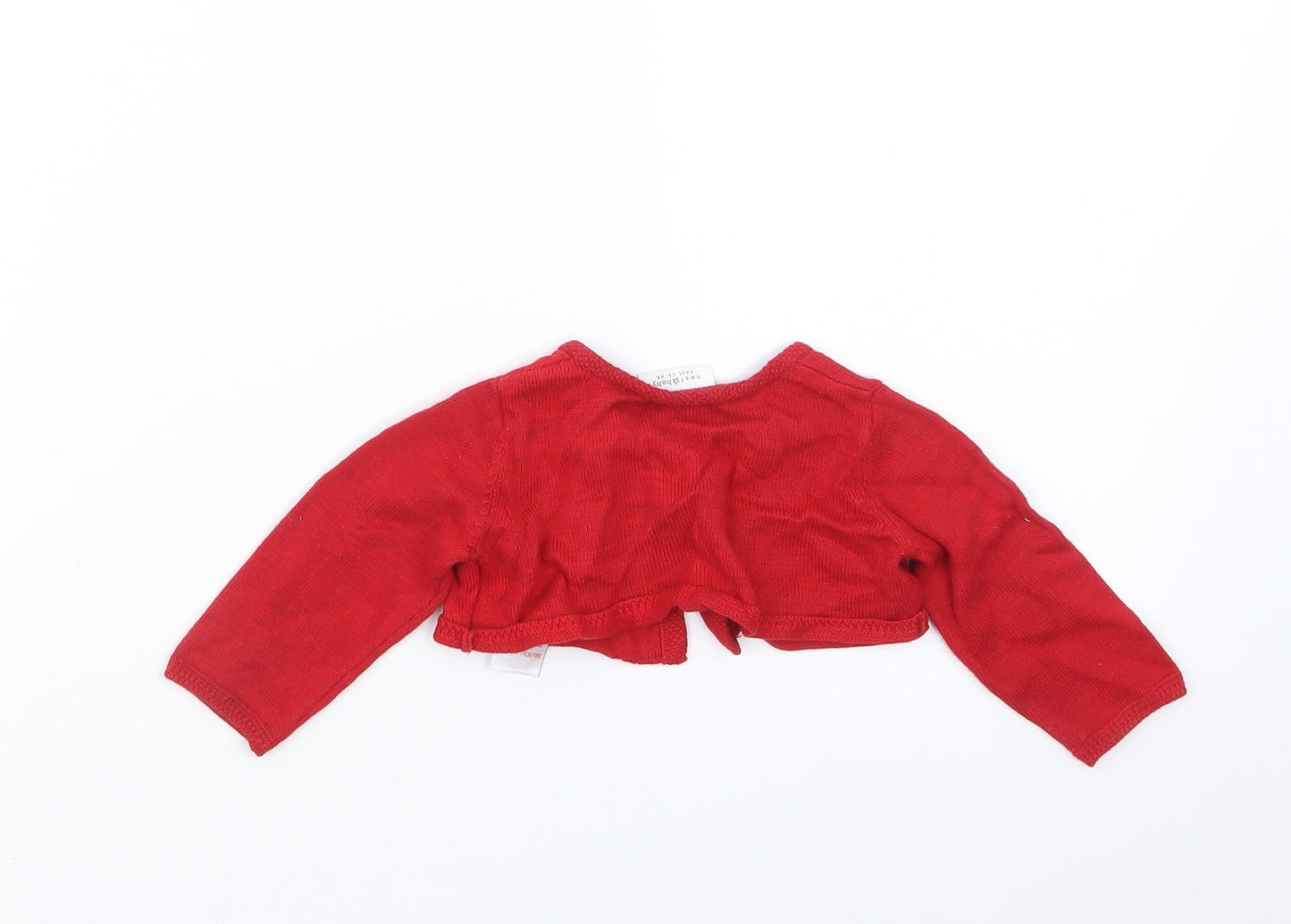 NEXT Girls Red  Knit Cardigan Jumper Size 0-3 Months
