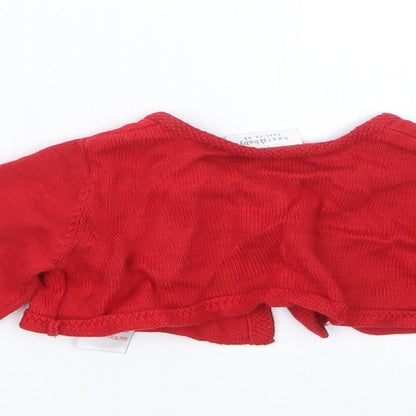 NEXT Girls Red  Knit Cardigan Jumper Size 0-3 Months
