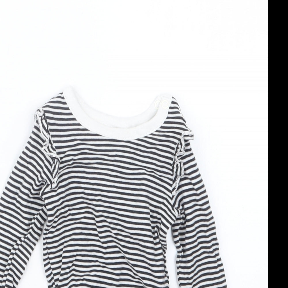 Myleene Klass Girls Black Striped  Babygrow One-Piece Size 3-6 Months
