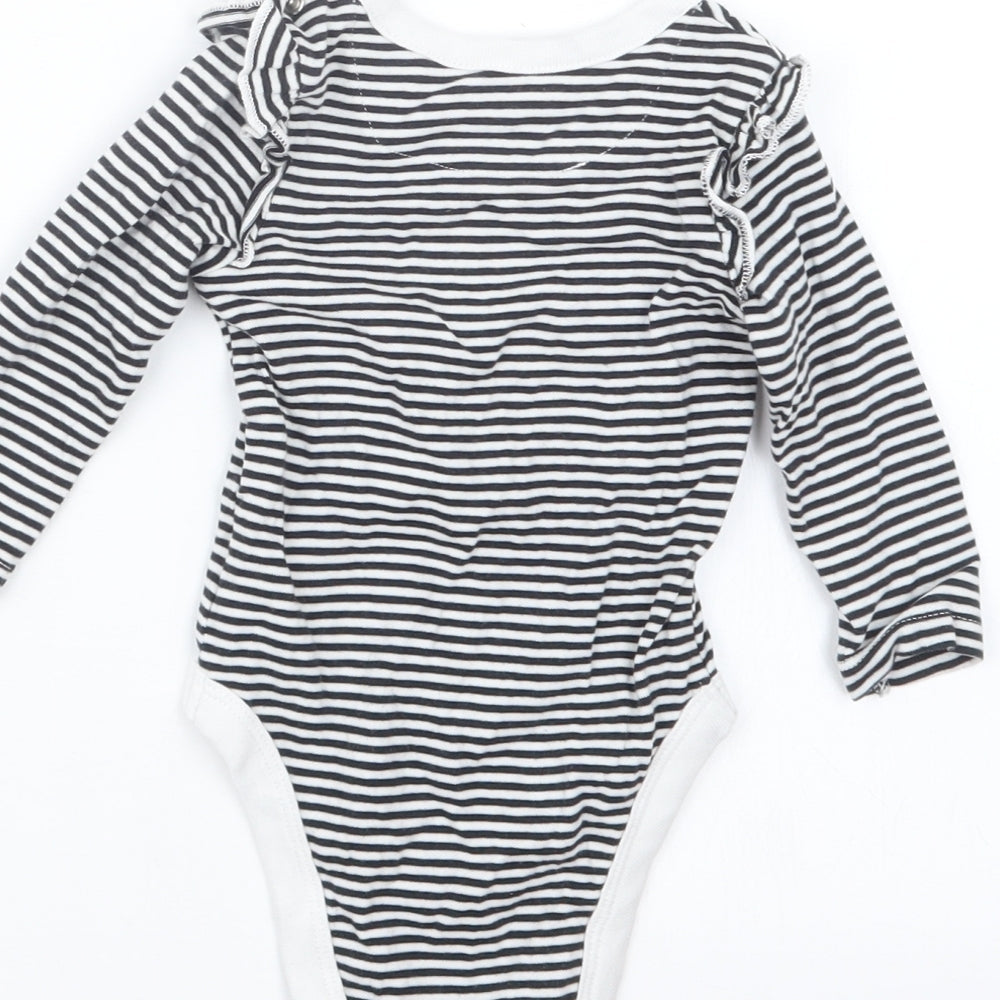 Myleene Klass Girls Black Striped  Babygrow One-Piece Size 3-6 Months