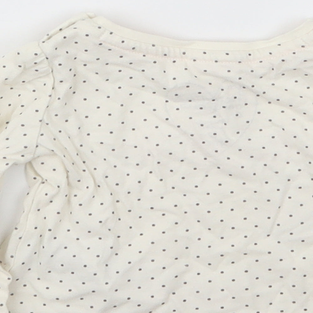 Mothercare Girls Black Polka Dot  Basic T-Shirt Size 3-6 Months