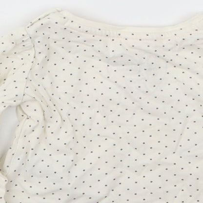 Mothercare Girls Black Polka Dot  Basic T-Shirt Size 3-6 Months