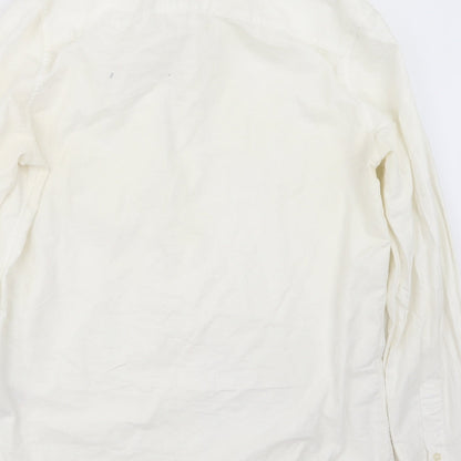 Mens UK Size M NEXT Ivory  Button-Up Long Sleeve Casual Shirt