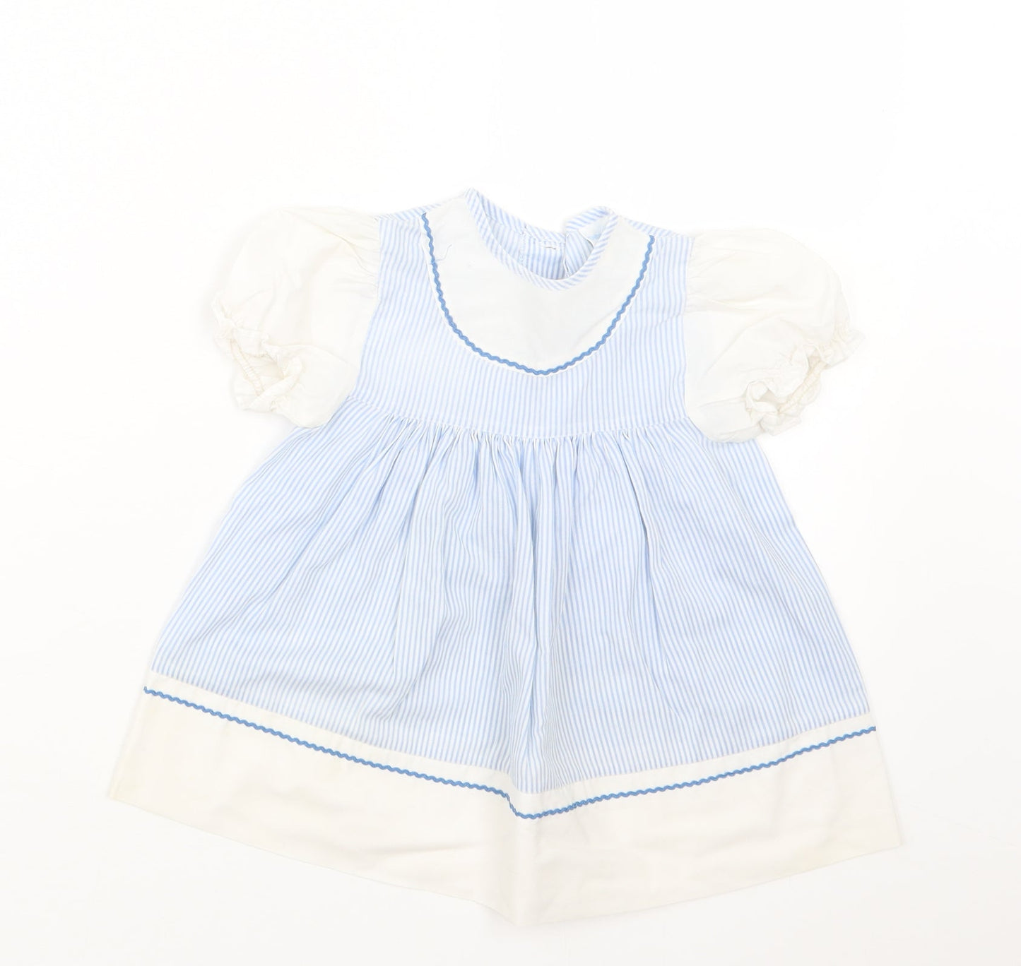 Debenhams Girls Blue Striped  T-Shirt Dress  Size 18 Months