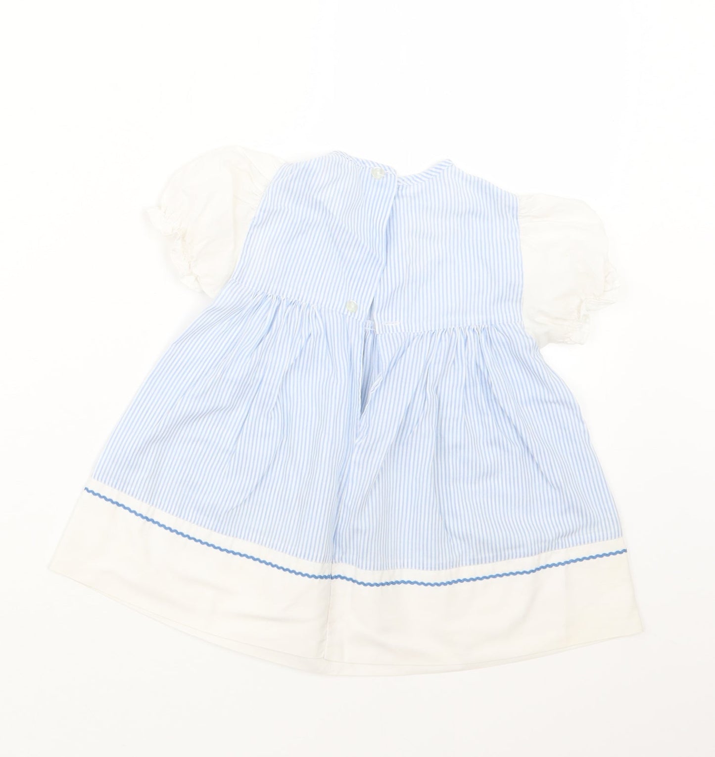 Debenhams Girls Blue Striped  T-Shirt Dress  Size 18 Months