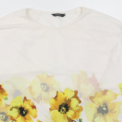 Womens UK Size 10 Roman Yellow Basic T-Shirt