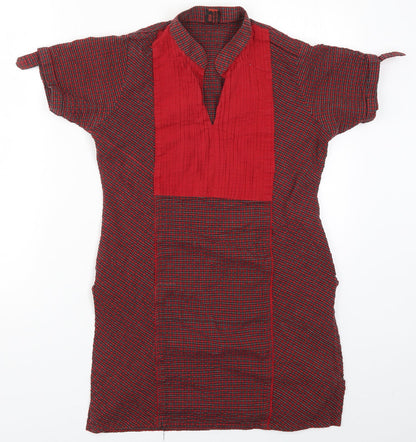 Womens UK Size 12 Preworn Red Basic T-Shirt