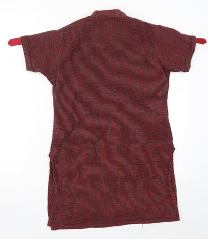 Womens UK Size 12 Preworn Red Basic T-Shirt