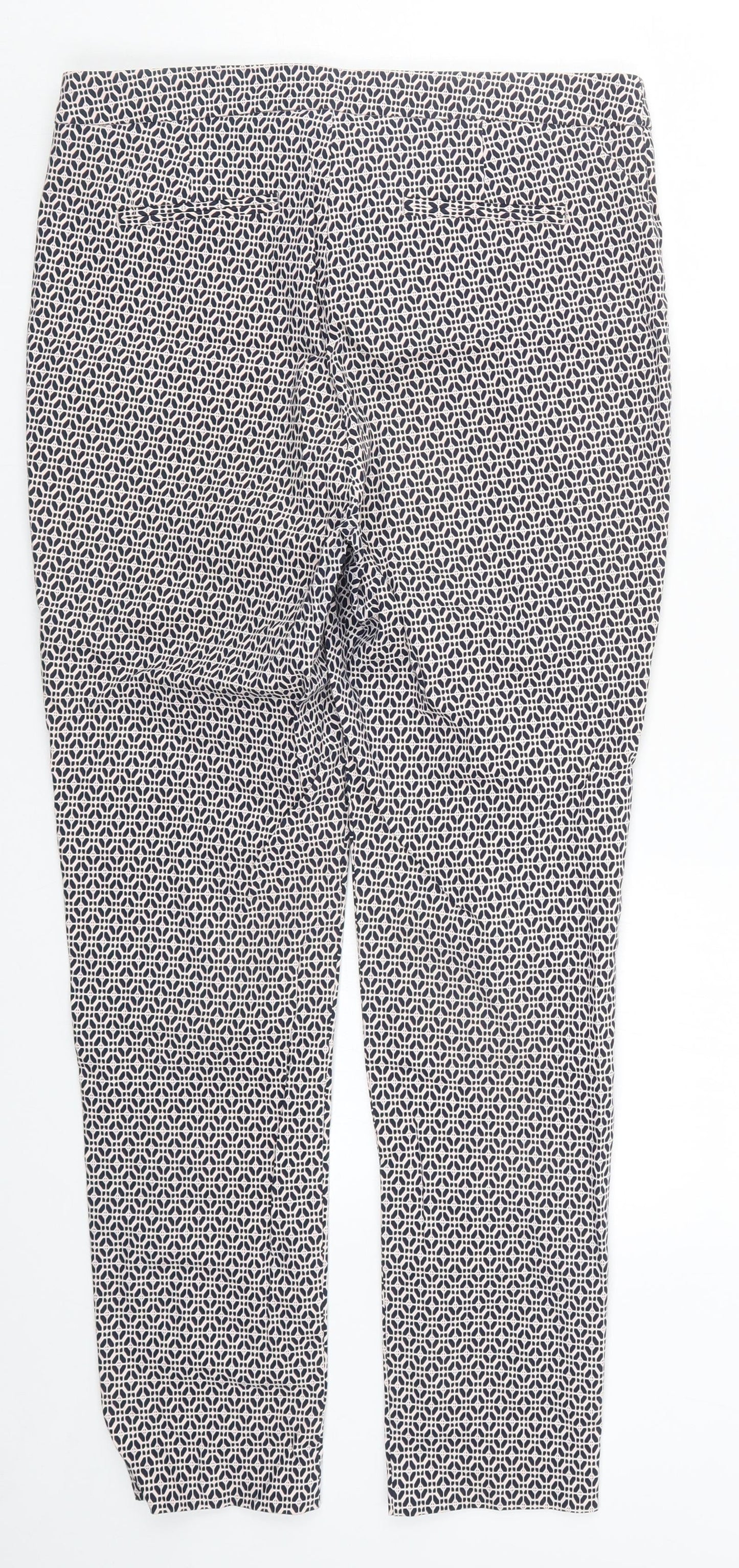 F&F Womens Pink Geometric  Trousers  Size 10 L27 in