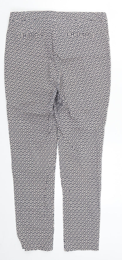 F&F Womens Pink Geometric  Trousers  Size 10 L27 in