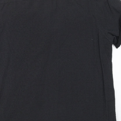 Mens UK Size L Cedar Wood State Grey  Button-Up Short Sleeve Casual Shirt