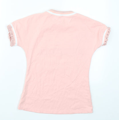 Emma & Ashely Girls Pink   Basic T-Shirt Size M  - Girls Club