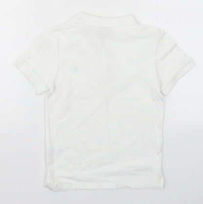 H&M Boys White   Basic Polo Size 7-8 Years