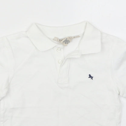 H&M Boys White   Basic Polo Size 7-8 Years