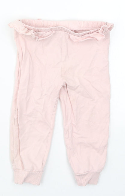 Matalan Girls Pink   Sweatpants Trousers Size 18-24 Months