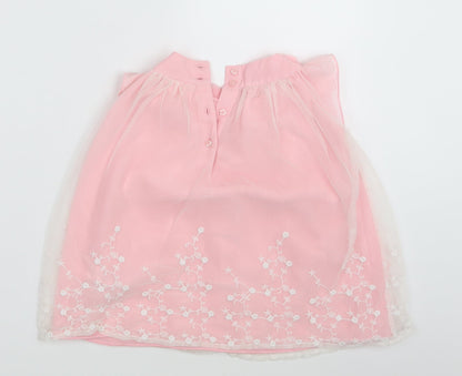 F&F Girls Pink Floral  A-Line  Size 12-18 Months