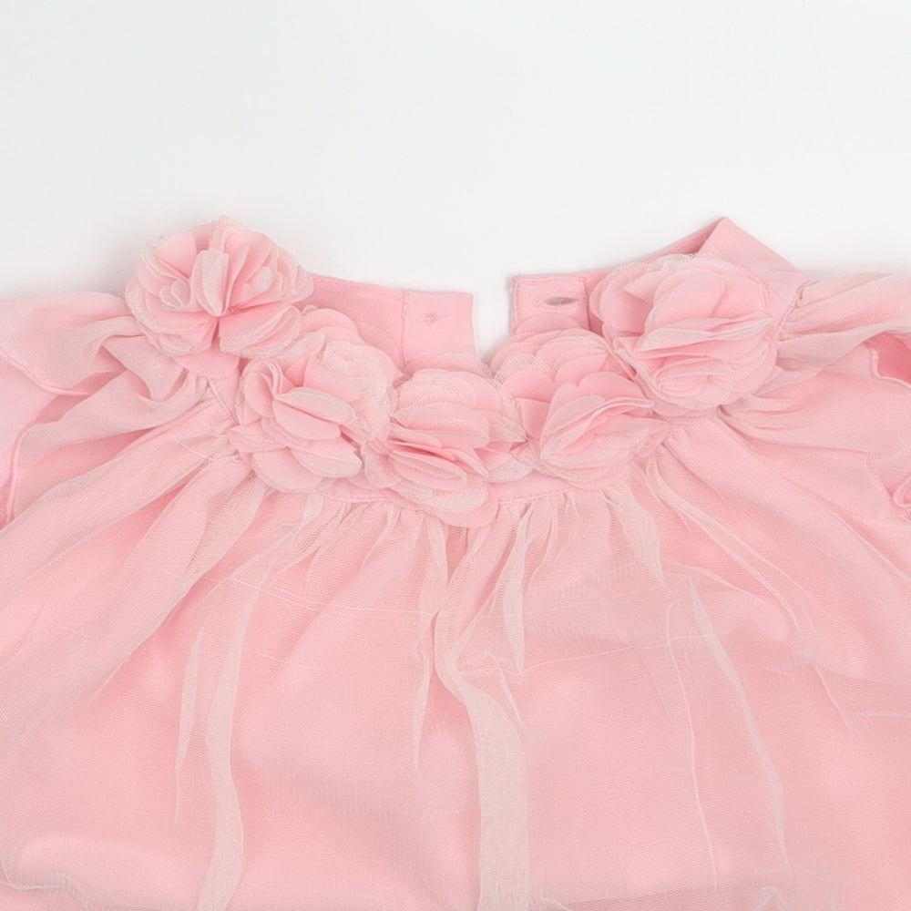 F&F Girls Pink Floral  A-Line  Size 12-18 Months
