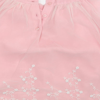 F&F Girls Pink Floral  A-Line  Size 12-18 Months