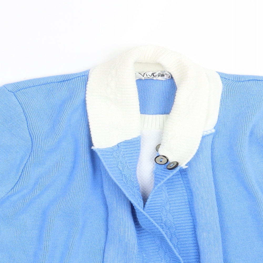 Womens UK Size S Vivi Blue Pullover Jumper