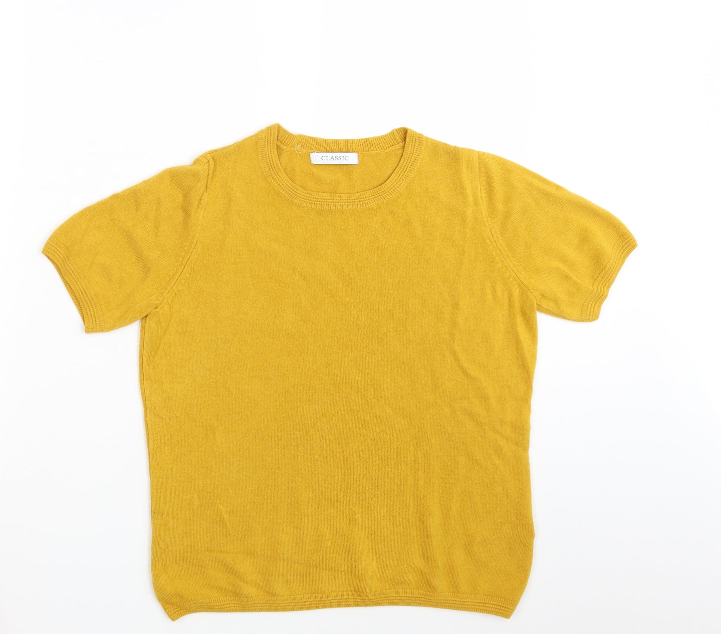 Classic  Womens Yellow   Pullover Jumper Size 10