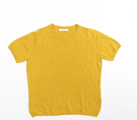 Classic  Womens Yellow   Pullover Jumper Size 10