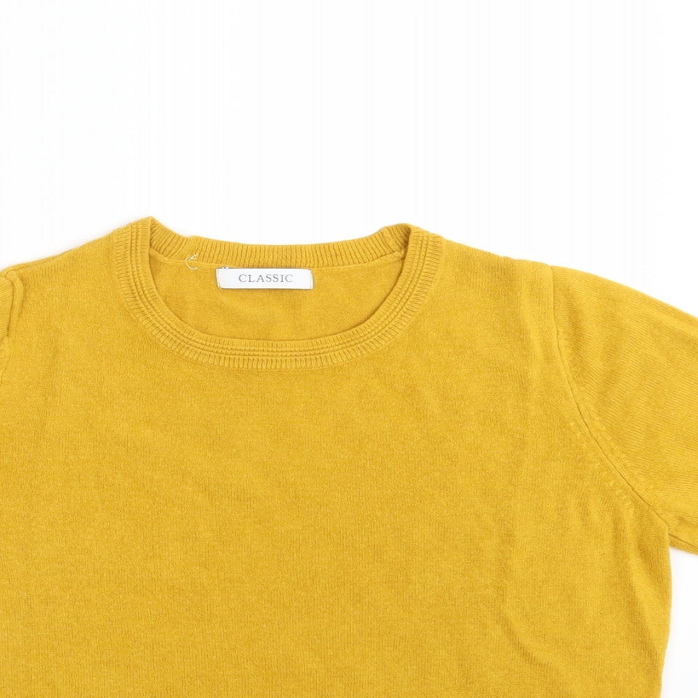 Classic  Womens Yellow   Pullover Jumper Size 10
