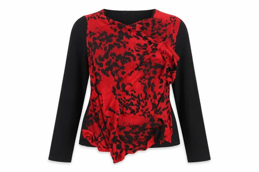 Womens UK Size 16 Viz A Viz Black Wrap Jumper
