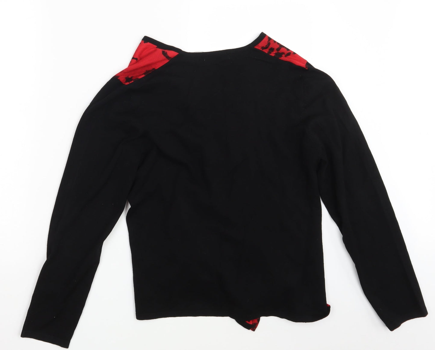 Womens UK Size 16 Viz A Viz Black Wrap Jumper