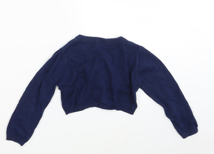 Blue Zoo Girls Blue   Cardigan Jumper Size 4-5 Years