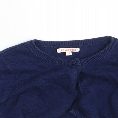 Blue Zoo Girls Blue   Cardigan Jumper Size 4-5 Years
