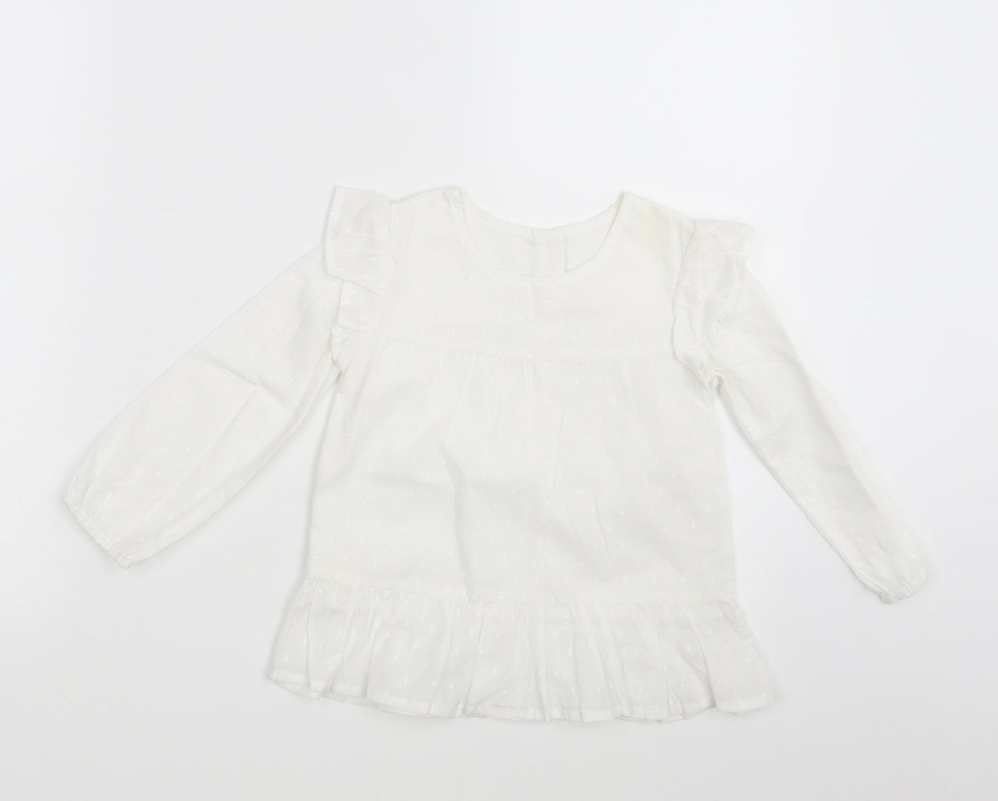 Matalan Girls White Polka Dot  A-Line  Size 2-3 Years