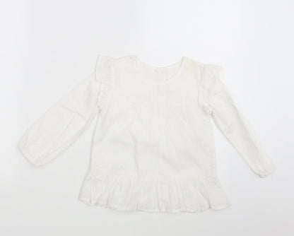 Matalan Girls White Polka Dot  A-Line  Size 2-3 Years