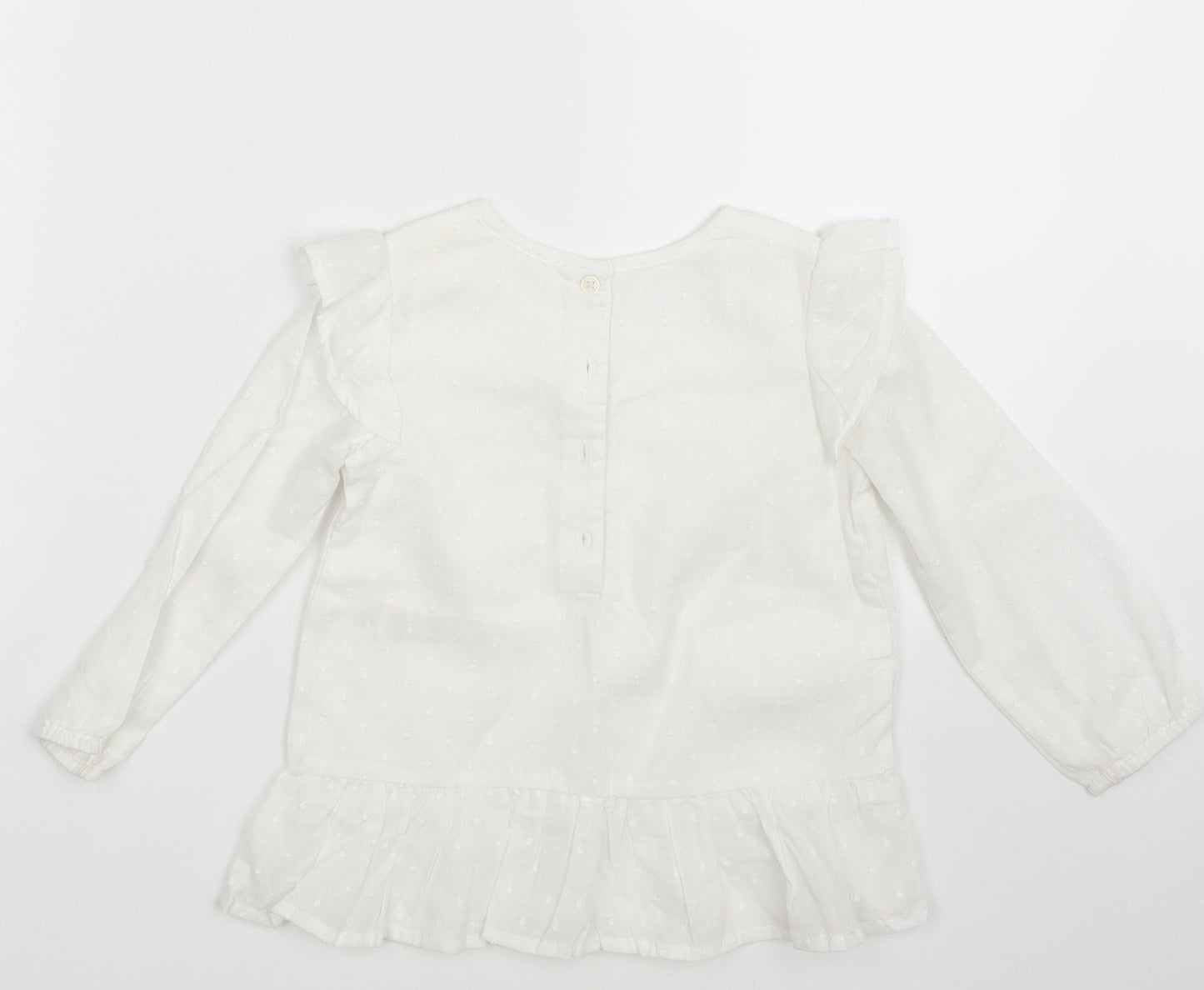 Matalan Girls White Polka Dot  A-Line  Size 2-3 Years