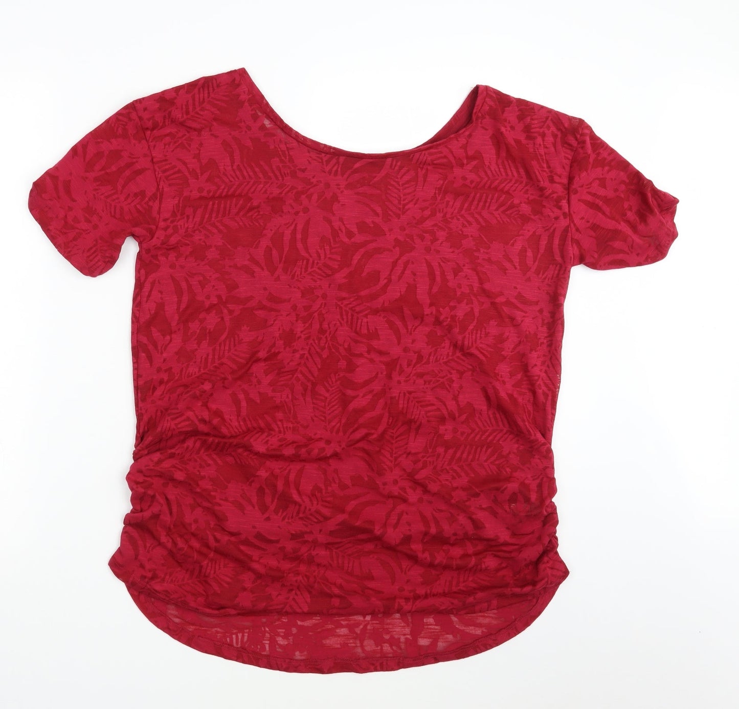 Womens UK Size 10 NEXT Red Basic T-Shirt