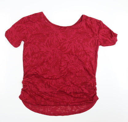 Womens UK Size 10 NEXT Red Basic T-Shirt