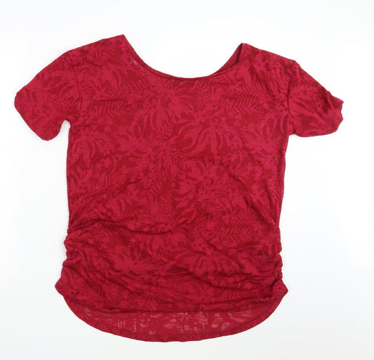 Womens UK Size 10 NEXT Red Basic T-Shirt