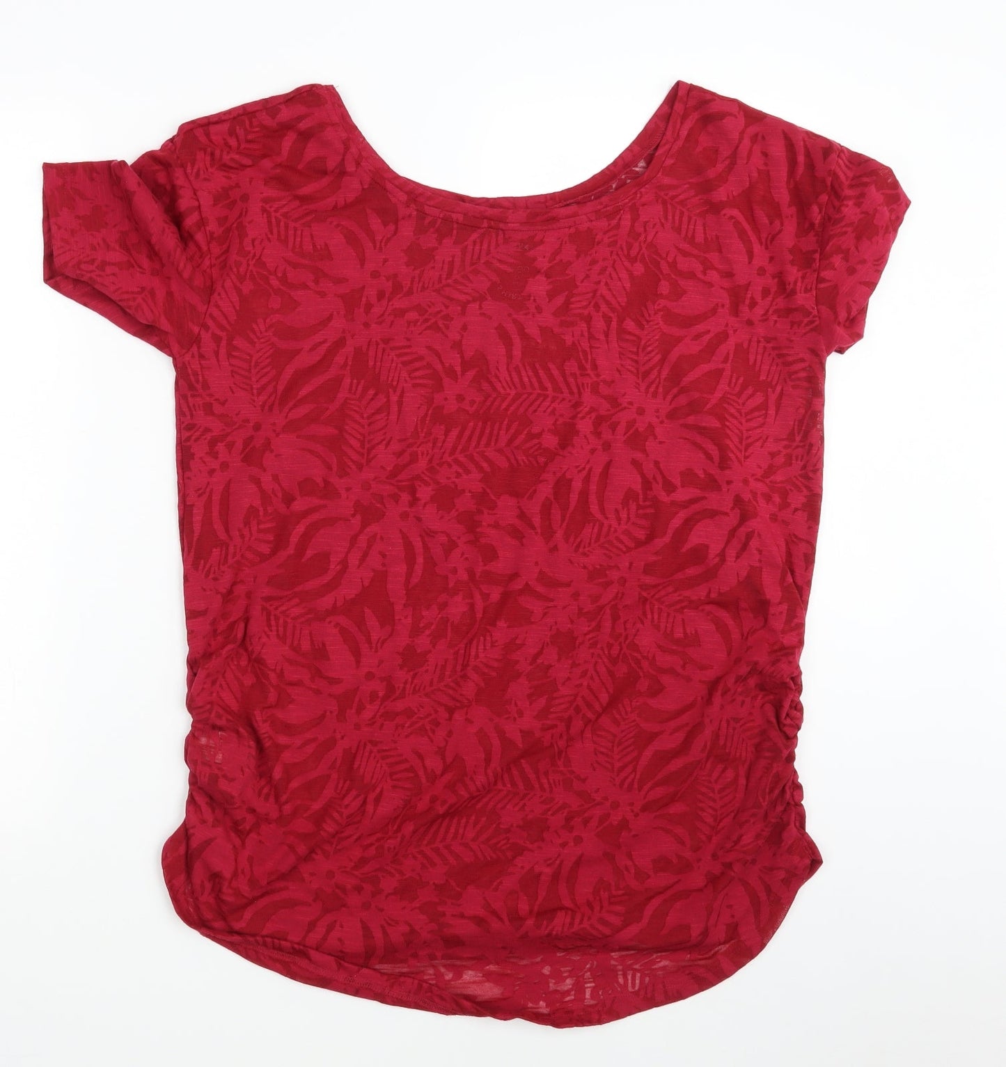 Womens UK Size 10 NEXT Red Basic T-Shirt