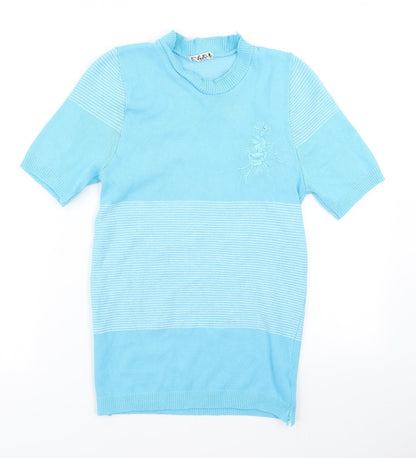Womens UK Size S ViVi Blue Pullover Jumper