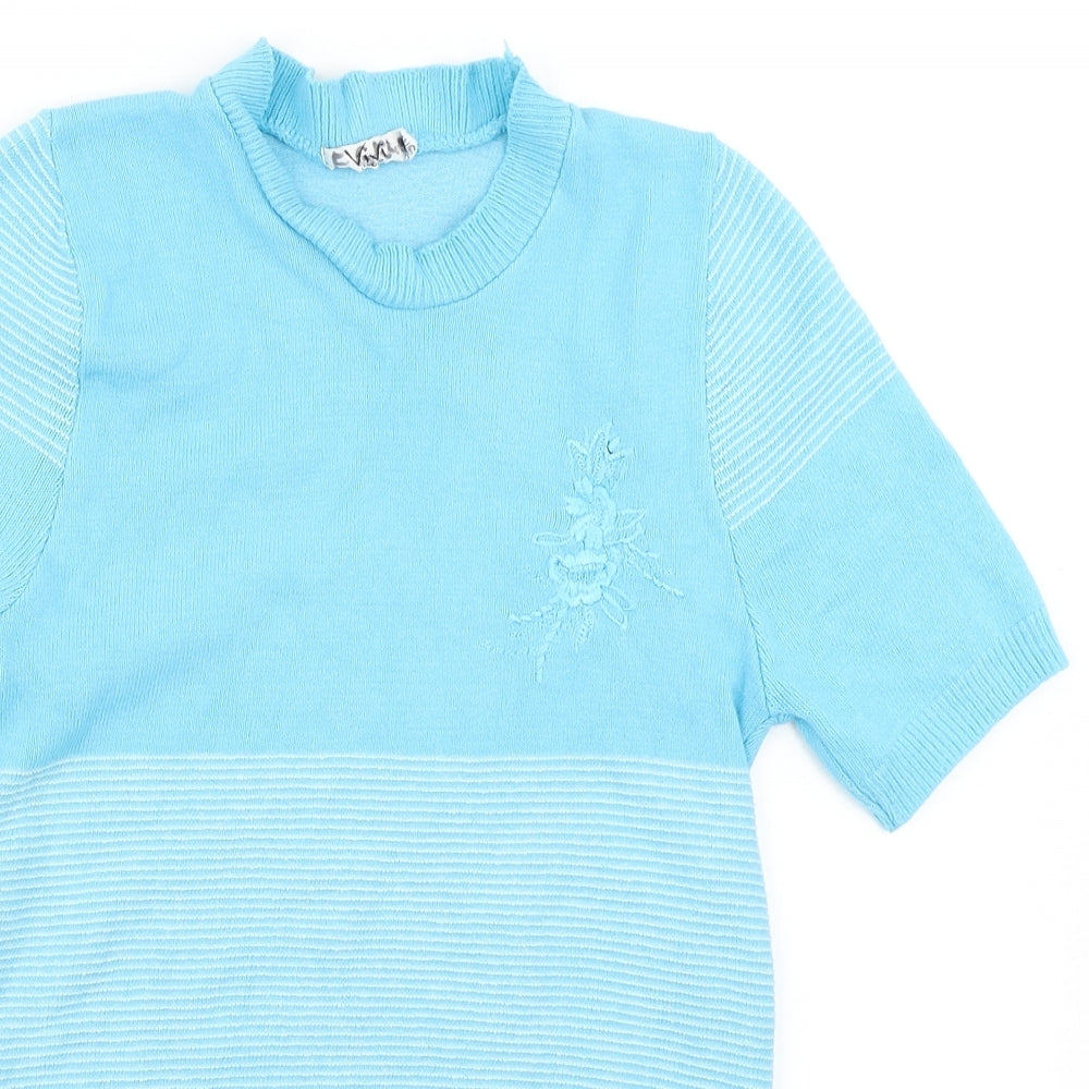 Womens UK Size S ViVi Blue Pullover Jumper