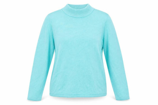 Front view of Bonmarché Colelction women’s blue knit jumper, size S